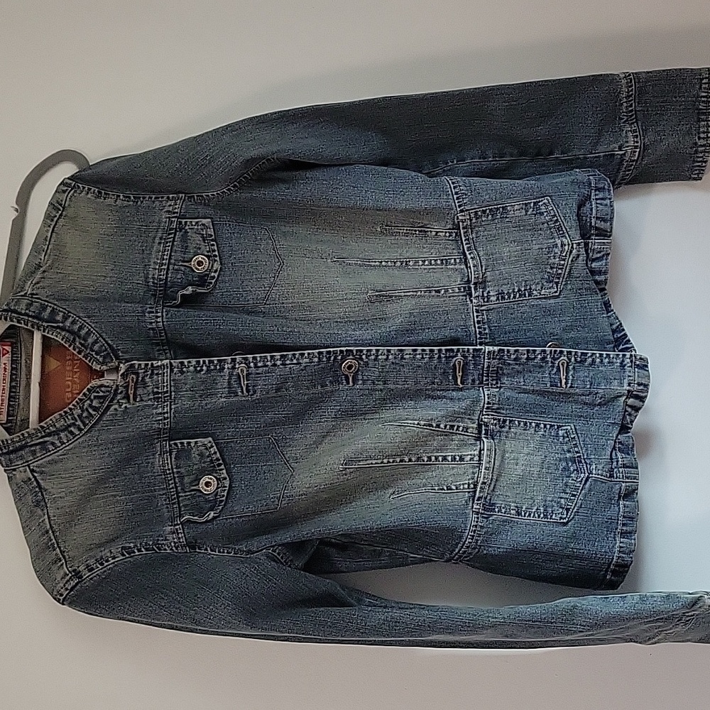 Guess Jeans Stretch Denim Jacket Sz L - Picture 4 of 5